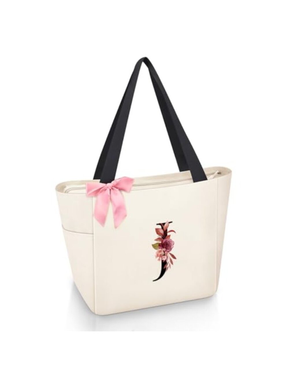 Initial Monogrammed Waterproof Bridesmaid Tote Bag